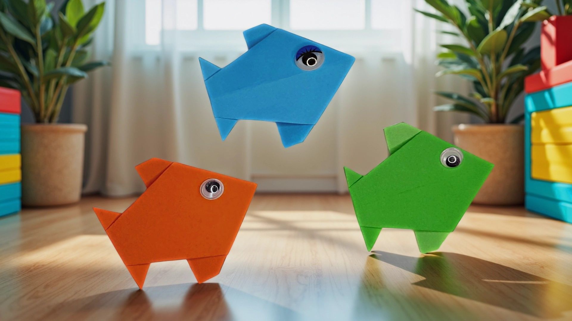 Оригами РЫБКА Как сделать Рыбку из бумаги Простые поделки из бумаги смотреть онлайн
