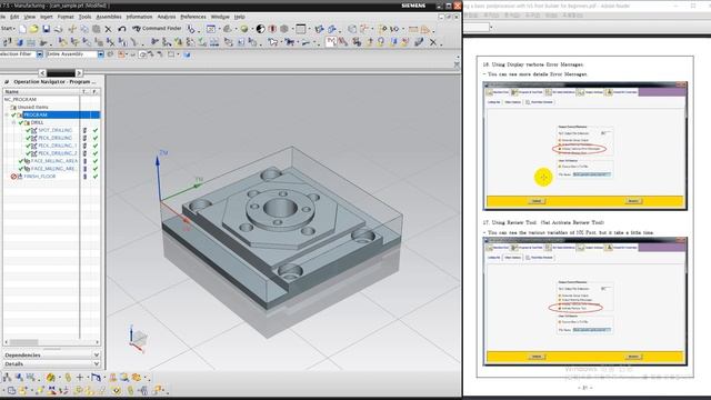 Creating a basic postprocessor with NX Post Builder for Beginners-#4 смотреть онлайн