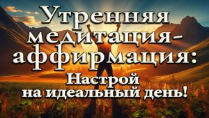 Утренняя медитация-аффирмация: настрой на идеальный день!