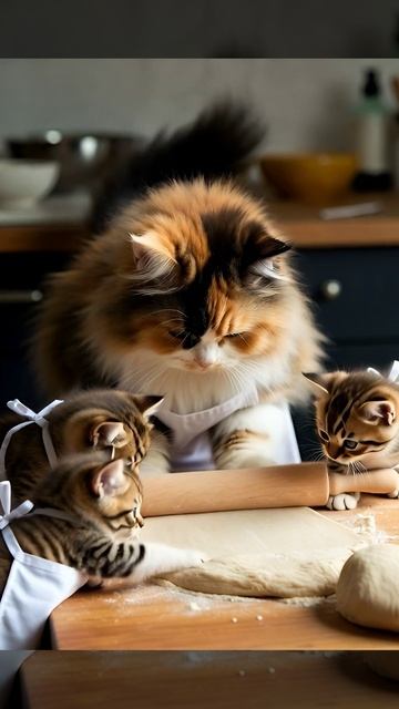 Кошка с котятами