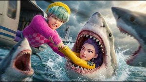 Повелитель акул напал на Руми. Малышка Саджа боролась с океаном, чтобы спасти Руми