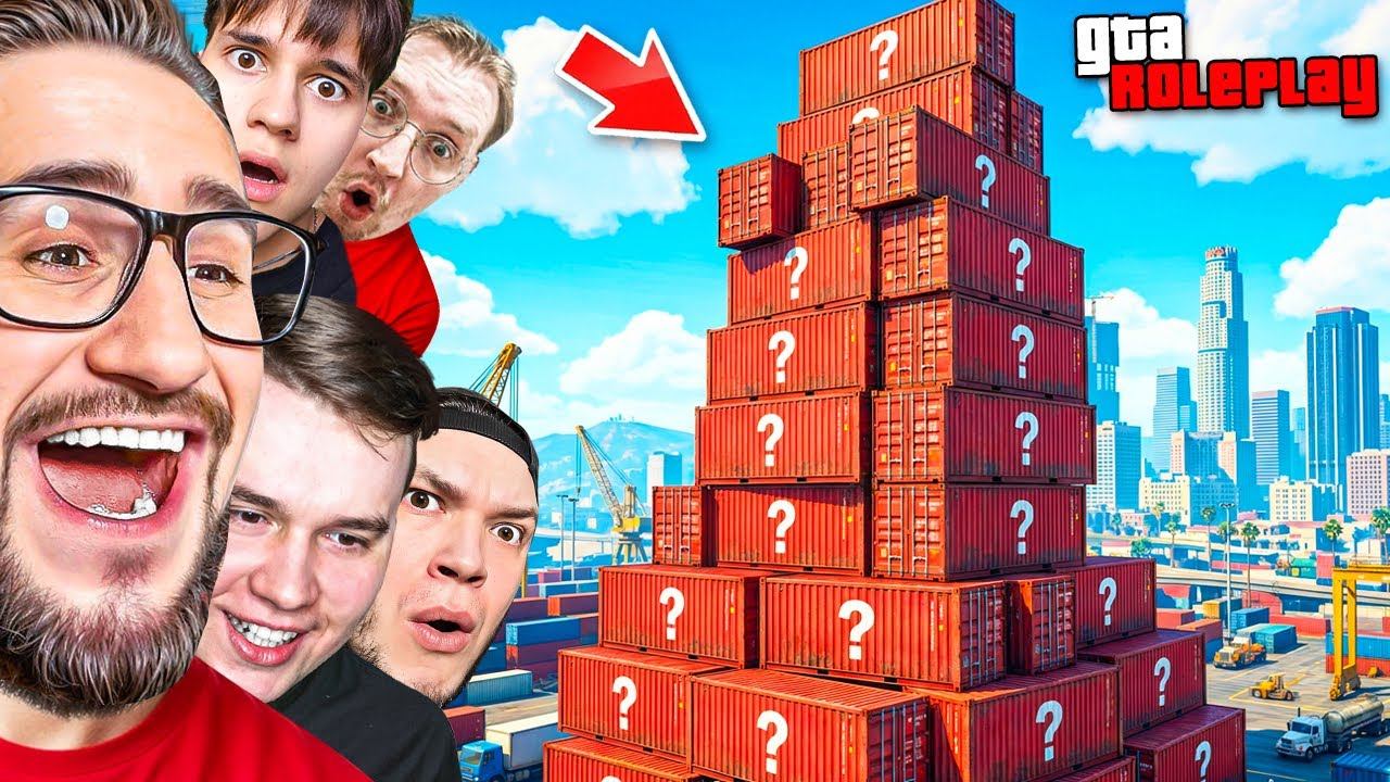 20 КОНТЕЙНЕРОВ но СКОЛЬКО СТОИТ РЕШАЕТ РАНДОМ! КОНТЕЙНЕР ЗА 1$ vs 5.000.000$! ЭТО УГАР! (GTA 5 RP) смотреть онлайн