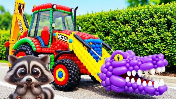 ЯРКИЙ ДЕТСКИЙ МУЛЬТИК ПРО РАЗНОЦВЕТНУЮ ТЕХНИКУ. СМОТРИМ С ЕНОТОМ СЁМОЙ