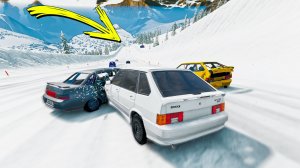 НОВЫЙ СПУСК С ГОРЫ БЕЗ ТОРМОЗОВ НА ЧИТ ТАЧКАХ В BEAMNG DRIVE!