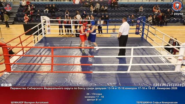 174 финал 81 кг ШУМАХЕР Валерия Алтайский ТЕРЕШКИНА Софья Кемеровская