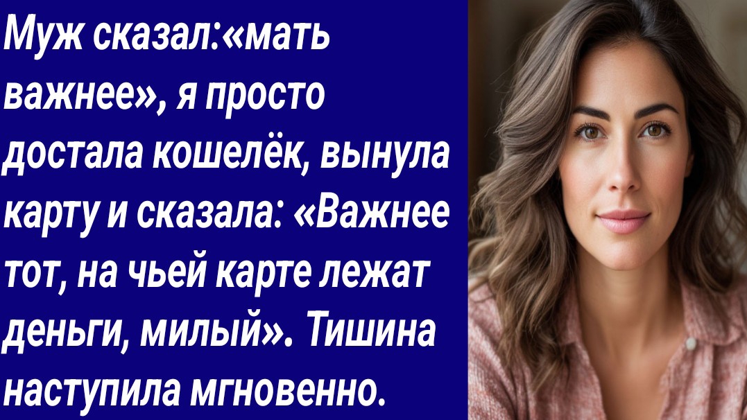 Истории со Смыслом/Муж сказал:«мать важнее», я просто достала кошелёк, вынула карту.../Аудиорассказ смотреть онлайн