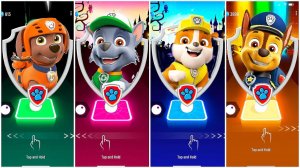 Мультики для Детей Щенячий Патруль Tiles Hop - ЗУМА, РОККИ, КРЕПЫШ, ГОНЩИК