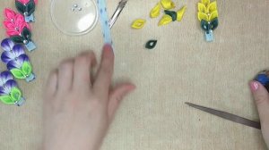 Заколки из репсовой ленты .