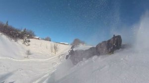 Жгем на горных снегоходах по пухлому снегу 31.01.26