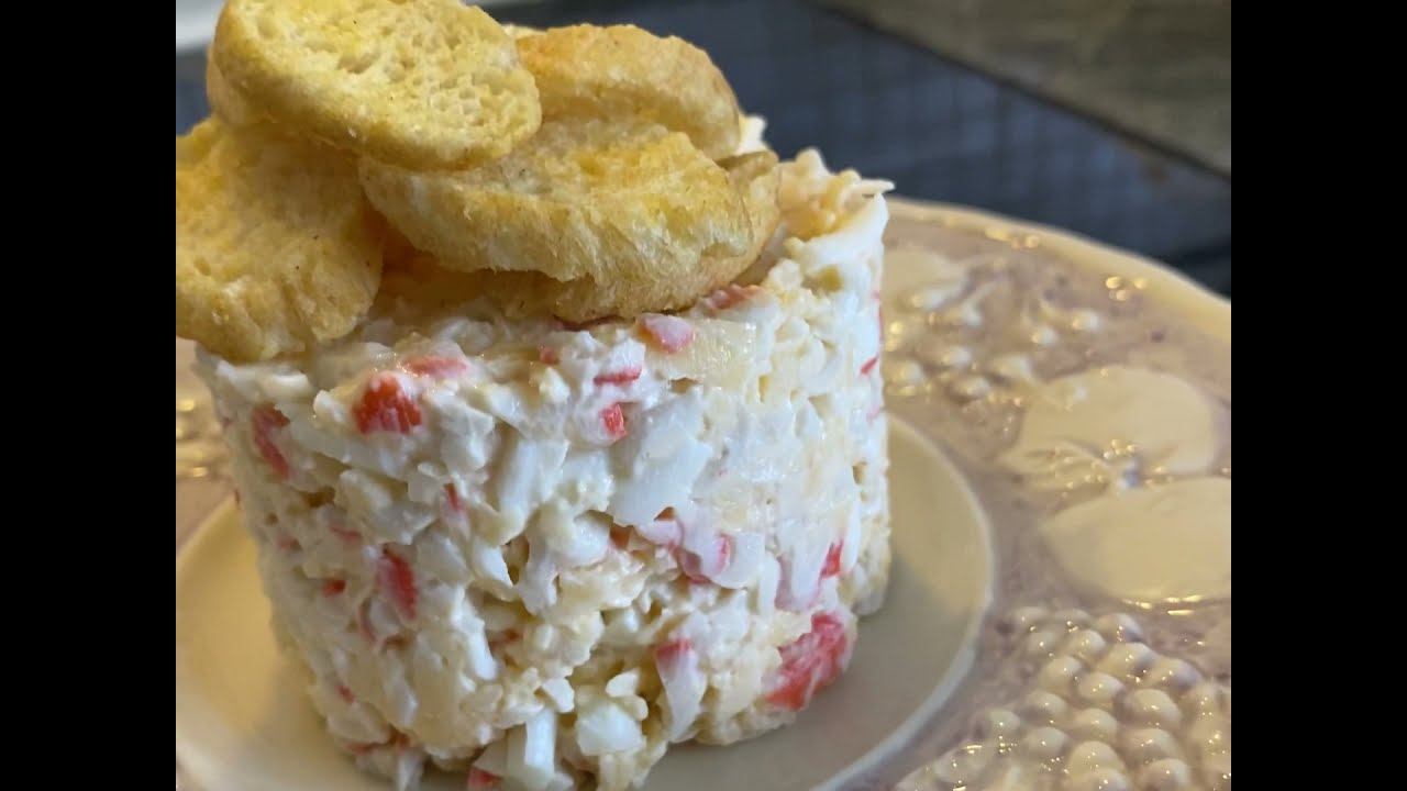 Салат крабовый «Нежный» (простой и вкусный) #салат #крабовыйсалат #рецептсалата