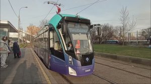 Поездка на учебном Беспилотном трамвае 71-911ЕМ "Львёнок" по маршруту №10 - (20.11.2025)