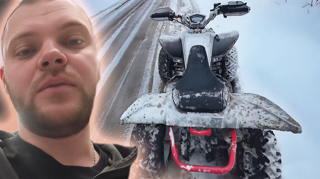 ЮРА ВОЛКОВ ДРИФТУЕТ НА КВАДРОЦИКЛЕ ПО ПОСЁЛКУ❄️ЧУТЬ НЕ УЛЕТЕЛ В СУГРОБ. смотреть онлайн