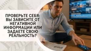Проверьте себя: вы зависите от негативной информации или задаете свою реальность?