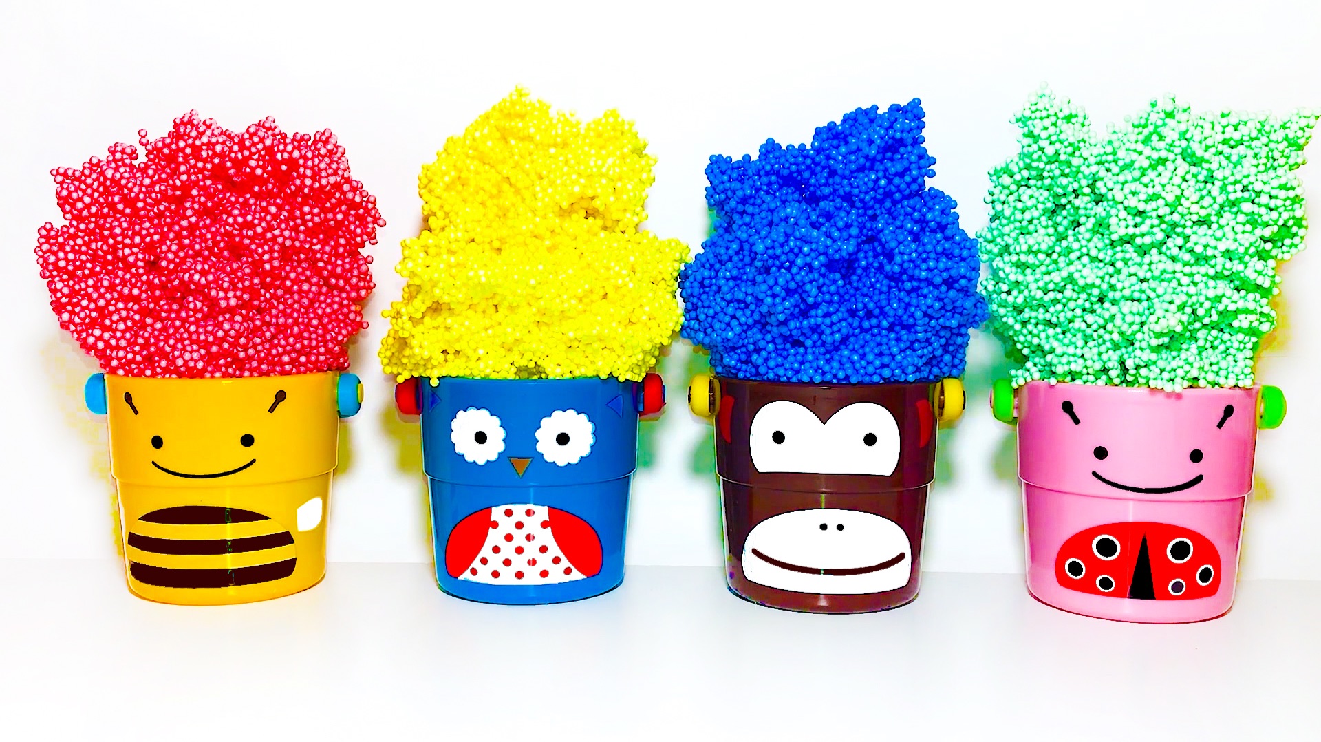 Учить Цвета СЮРПРИЗЫ-ПРИЧЕСКИ из ШАРИКОВОГО ПЛАСТИЛИНА Фиксики Смешарики Маша и Медведь