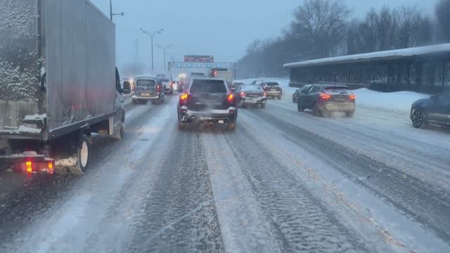 Снегопад 29.01.2026 МКАД Пробка Внутренняя сторона,Бутово