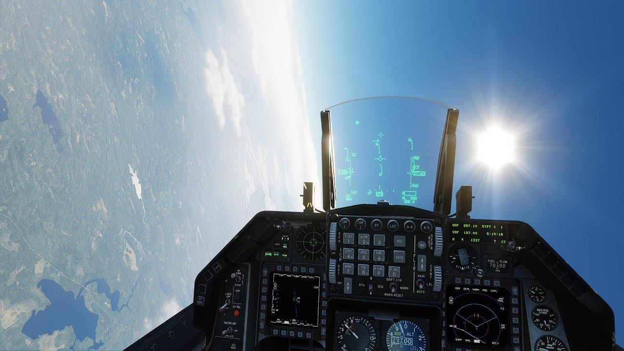 DCS World F-16. Давно не летал, попытался хоть немного вспомнить самолёт.