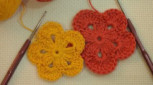 🌸Простой цветок крючком. Вязание для начинающих.Как связать цветок крючком Crochet flowers Урок 189
