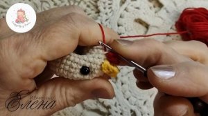 Вяжем бородку курочке.