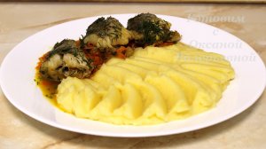 Картофельное пюре и рыба тушеная с овощами, секреты приготовления. Готовим с Оксаной Валерьевной.