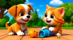 Песенка про щенка и котёнка весёлая песенка
