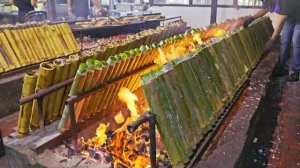 Рис в бамбуковых трубках на кокосовом молоке, приготовление кокосового молока