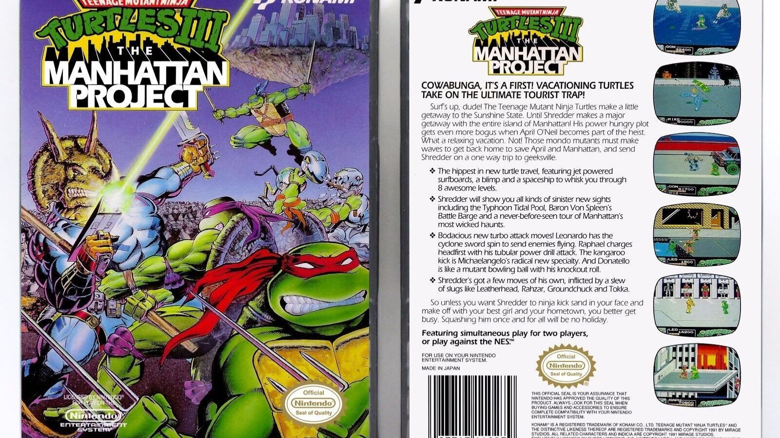 Teenage Mutant Ninja Turtles III The Manhattan Project (NES) смотреть онлайн