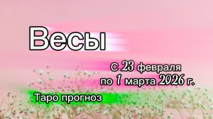 ВЕСЫ💖таро прогноз ‼️23.02-01.03(2026) #прогноз #таро #весы