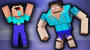 ХИРОБРИН МУТАНТ ПРОТИВ НУБА в Майнкрафт ПЕ Выживание Нуб и Про Троллинг Ловушка Minecraft