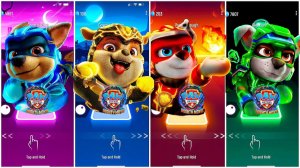 Мультики для Детей Щенячий Патруль Tiles Hop - ГОНЩИК, КРЕПЫШ, МАРШАЛЛ, РОККИ