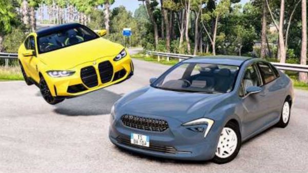 BeamNG Drive - Аварии с высокоскоростным движением автомобилей