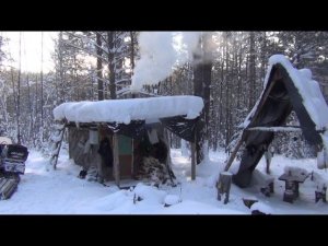 Таежная Изба в  - 40 мороза Рудиковка 25 января 2026 Снегоход Буран Лесная изба Сибирь Рыбалка Крест