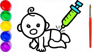 Мультик раскраска для детей и малышей. Новый сборник рисунков. Как нарисовать  детскую коляску