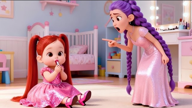 Малышка Руми делает свой первый макияж и выглядит как Мира. Охотники на демонов смотреть онлайн