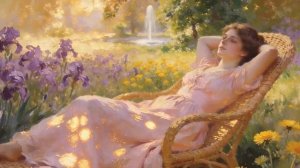 Женщина в саду / ИИ