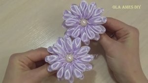 Нежные Цветы-Милашки! ЦВЕТЫ из ЛЕНТ - ЛЕГКО! Поделки своими руками!