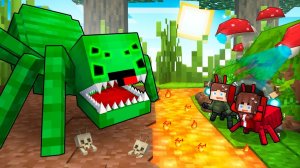 Паук Майки ПРОТИВ МУРАВЬЕВ в доме охраны - Майнкрафт Анимация