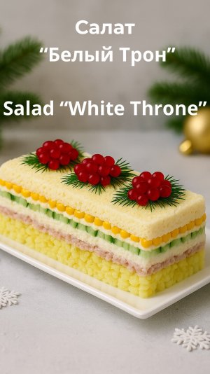 Салат «Белый трон» - роскошный праздничный вкус! Идея на любой стол| White Throne Layered Salad