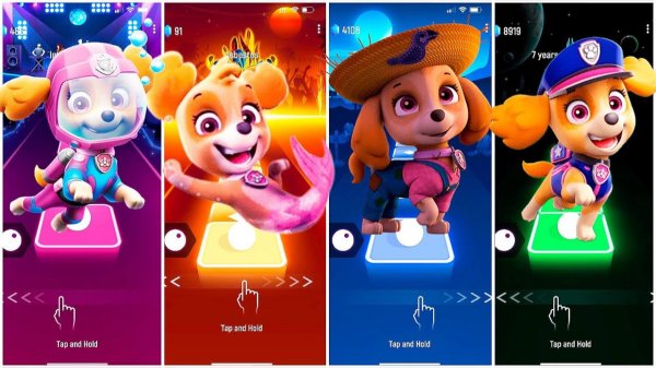 Мультики для Детей Щенячий Патруль Tiles Hop - СКАЙ, СКАЙ, СКАЙ, СКАЙ