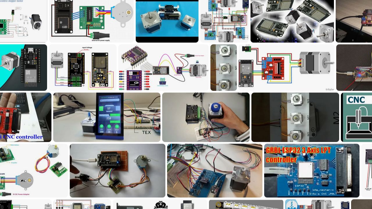 Асинхронное управление шаговыми двигателя для ЧПУ станка на ESP32 смотреть онлайн