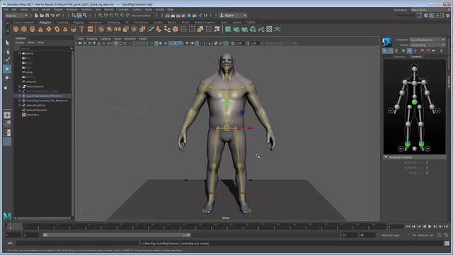 Quick Rigging and Skinning a character for beginners - Maya Learning Channel (1080p, h264)