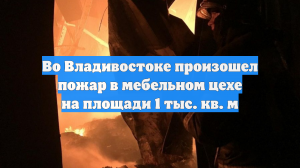 Пожар в мебельном цехе Владивостока потушили