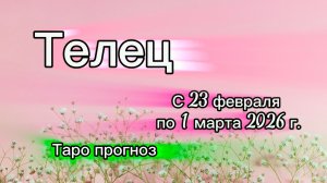 ТЕЛЕЦ 💖таро прогноз ‼️23.02-01.03(2026) #прогноз #таро #телец