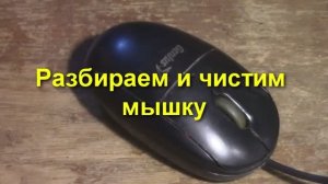 Курсор мыши дёргается сам по себе. Показываю как разобрать, почистить и собрать компьютерную мышку.