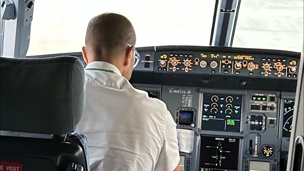 Alicante - Ibiza | Airbus A320 Vueling | Аликанте - Ибица | Ночной Полет