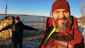 Баня Палатка в -18 Мороза! Нагреется?