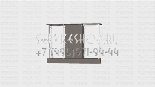 Стеклянный прилавок с выдвижными ящиками