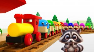 ИЗУЧАЕМ ЦВЕТА И УЧИМСЯ СЧИТАТ С ПАРОВОЗИКОМ ТИНО. СМОТРИМ С ЕНОТОМ СЁМОЙ