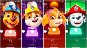 Мультики для Детей Щенячий Патруль Tiles Hop - ГОНЩИК, КРЕПЫШ, СКАЙ, МАРШАЛЛ