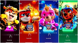 Мультики для Детей Щенячий Патруль Tiles Hop - КРЕПЫШ, МАРШАЛЛ, СКАЙ, ЗУМА