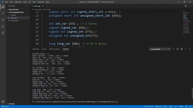 - C++ Programming Course - Beginner To Advanced - 03 - Chapter 3 Variables And Data Types